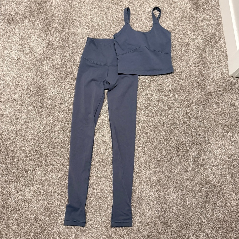 TNA Action Grey Leggings and Tank Set